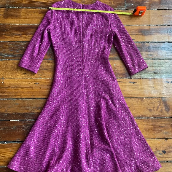 St. John Wool/Sequin V Neck Dress - Picture 4 of 8